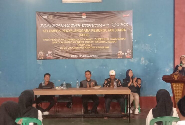 Pelantikan dan Bimbingan Teknis KPPS  Desa Cikande kecamatan Saguling KBB