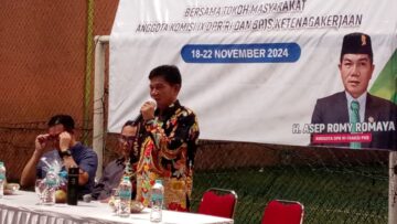 H. Asep Romy Romaya sosialisasikan BPJS, Dukung Program Pemerintah Pentingnya perlindungan jaminan sosial ketenagakerjaan.