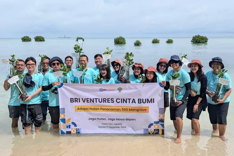 BRI Ventures Rayakan HUT BRI ke-129 dengan Penanaman Mangrove